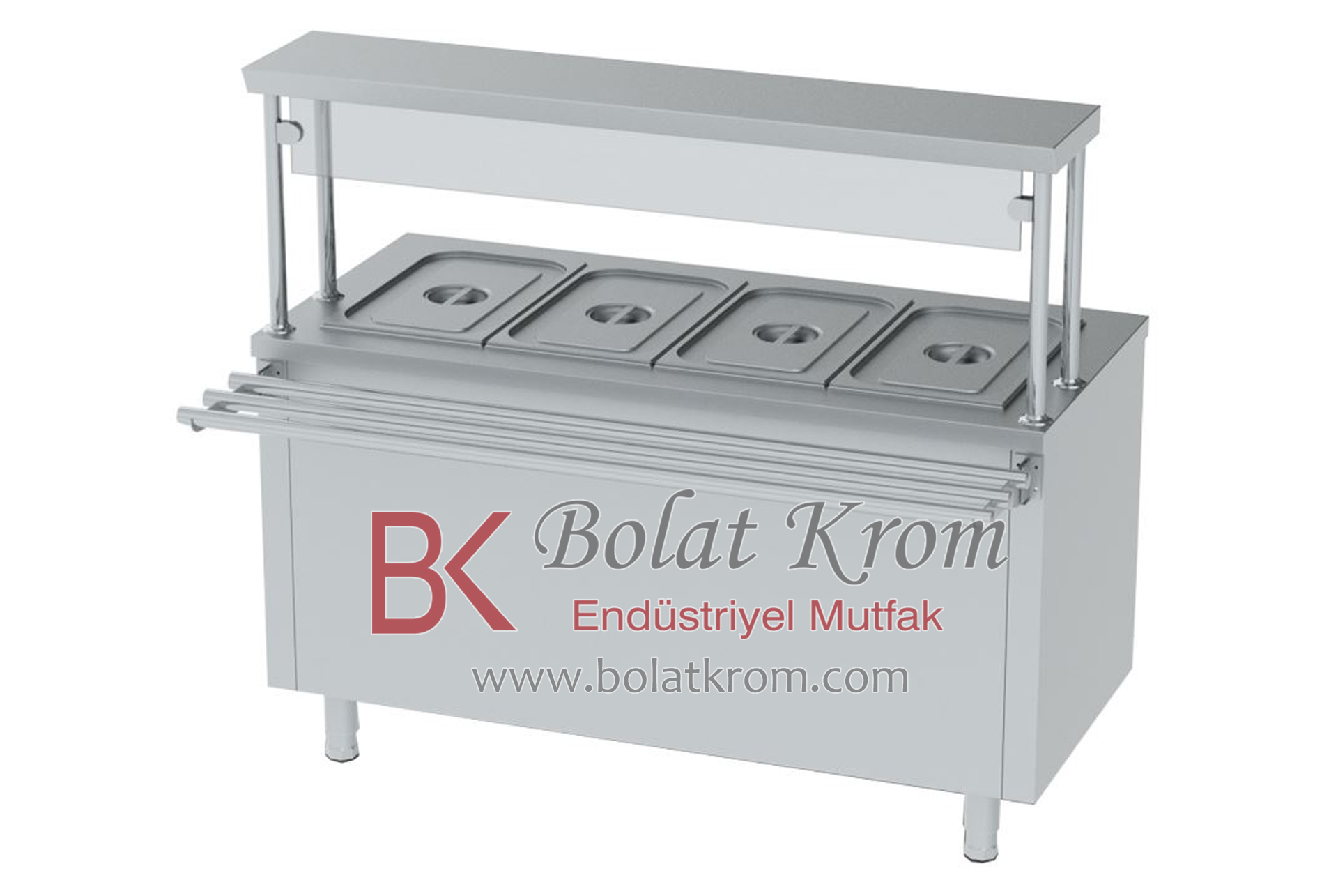 Servis ve Teşhir Ürünleri, Sıcak Servis Ünitesi özellikleri, ebatları ve üretimi İzmir'de Bolat Krom Endüstriyel Mutfak Ekipmanları tarafından üretilmektedir.