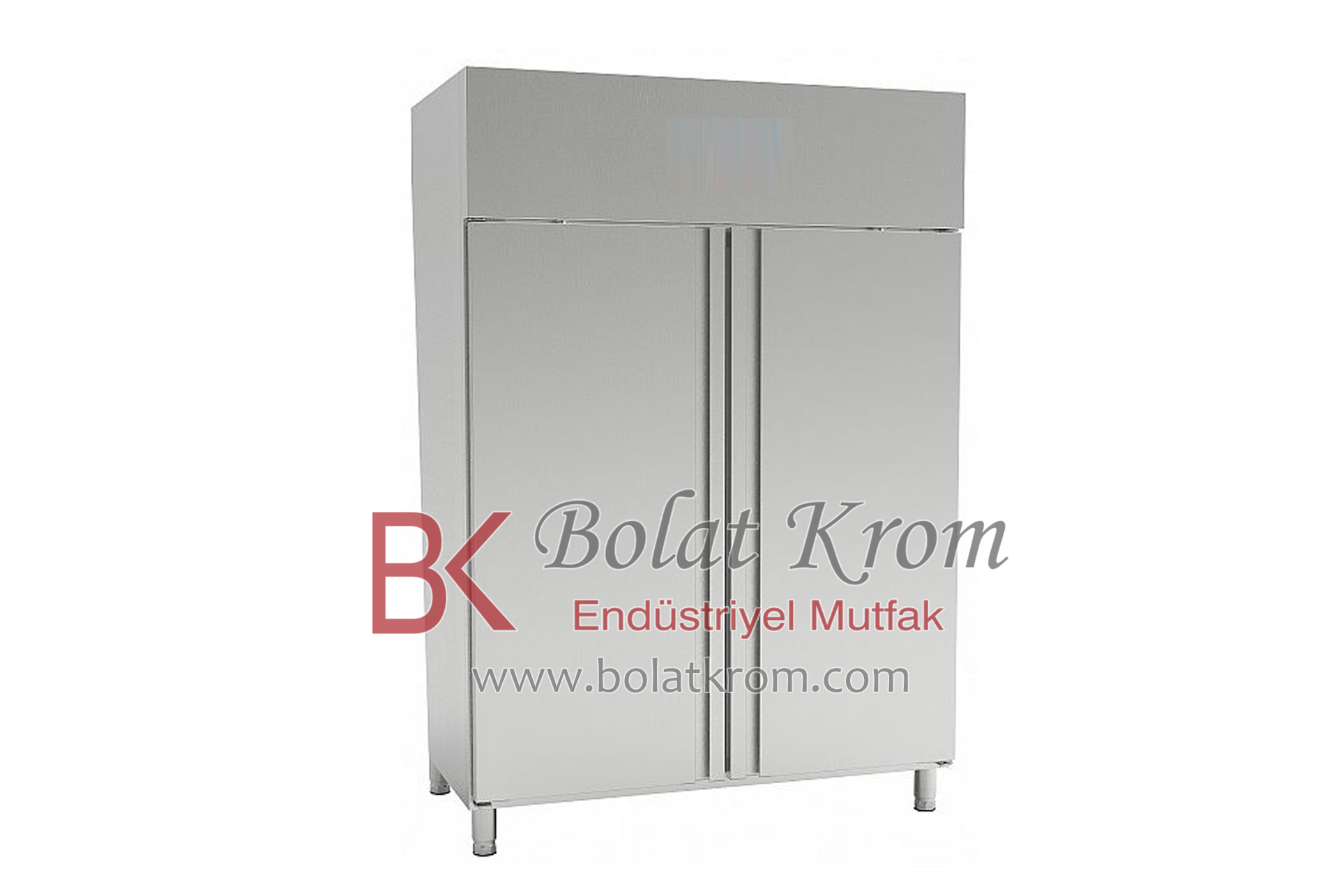 Paslanmaz Çelik Soğutma Üniteleri, Dikey Tip Çift Kapılı Buzdolabı özellikleri, ebatları ve üretimi İzmir'de Bolat Krom Endüstriyel Mutfak Ekipmanları tarafından üretilmektedir.