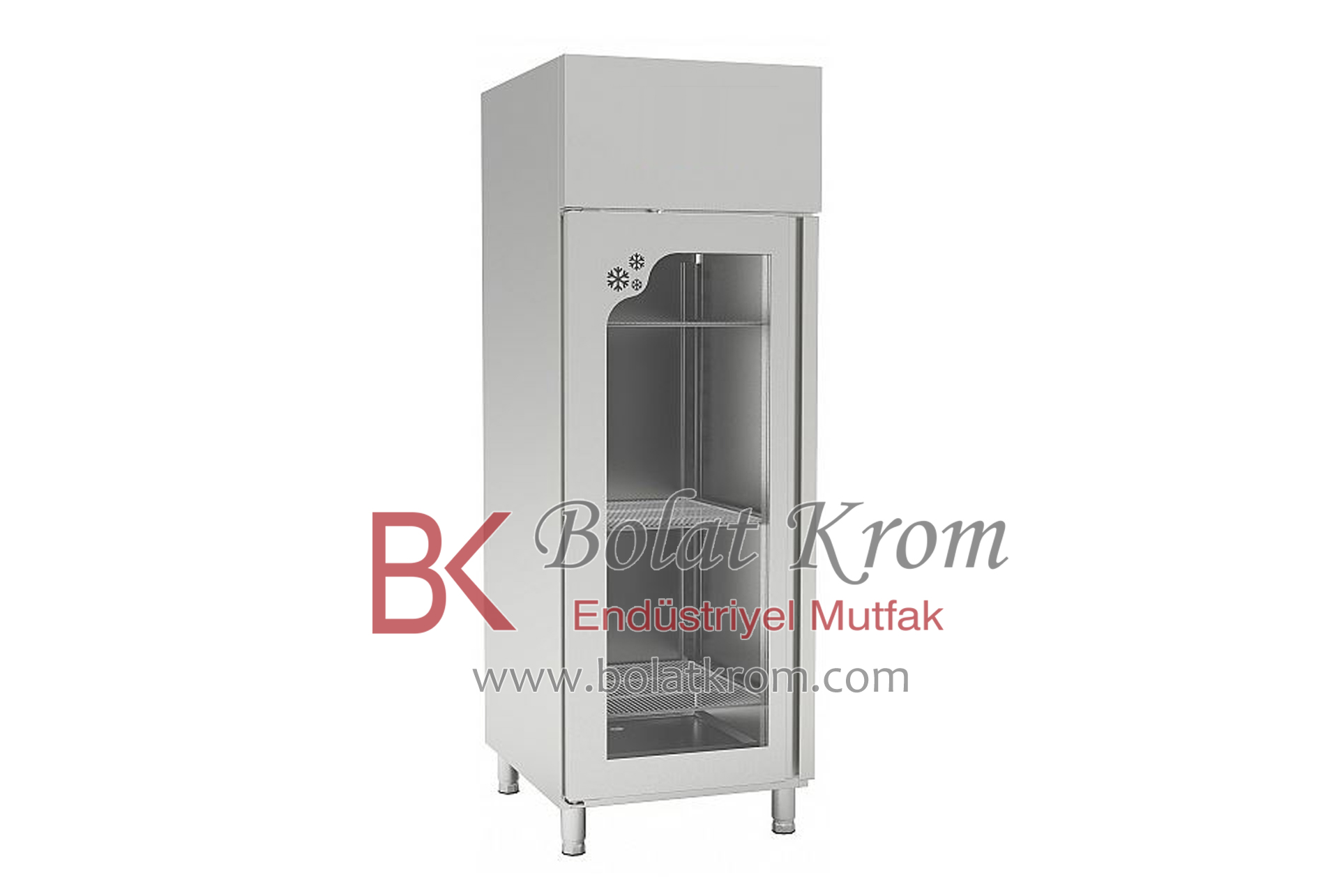 Paslanmaz Çelik Soğutma Üniteleri, Dikey Tip Tek Cam Kapaklı Buzdolabı özellikleri, ebatları ve üretimi İzmir'de Bolat Krom Endüstriyel Mutfak Ekipmanları tarafından üretilmektedir.